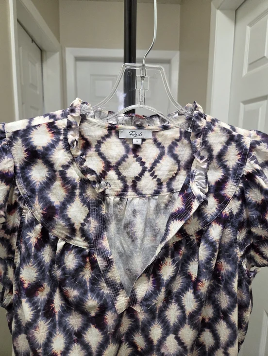 Rails Lyocell Blend Print Ruffle Blouse - Picture 3 of 8